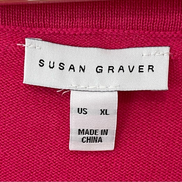 Susan Graver Knit Open Front Cardigan Sweater Women’s XL Pockets - Picture 3 of 8
